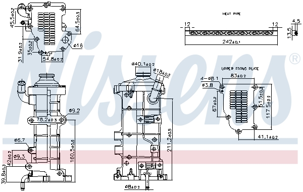 NISSENS Kühler, Abgasrückführung 989374 für Iveco