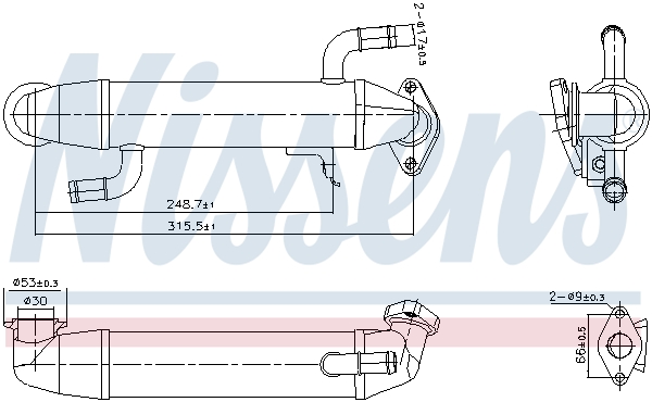 NISSENS Kühler, Abgasrückführung 989406 für Ford