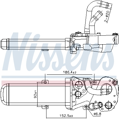 NISSENS Kühler, Abgasrückführung 989412 für VW