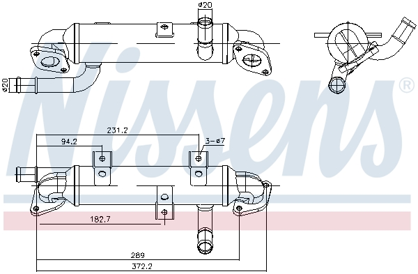 NISSENS Kühler, Abgasrückführung 989417 für Ford VW SEAT