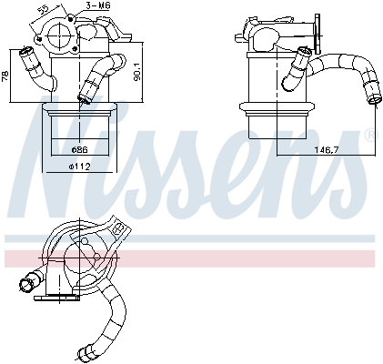 NISSENS Kühler, Abgasrückführung 989421 für VW