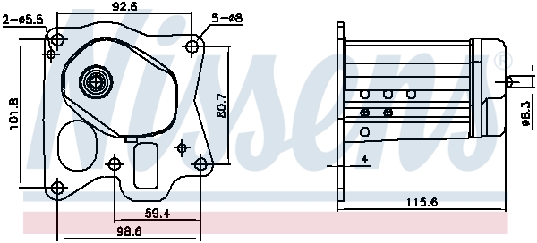 NISSENS Kühler, Abgasrückführung 989455 für Opel Vaughall
