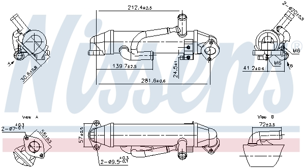 NISSENS Kühler, Abgasrückführung 989456 für Ford