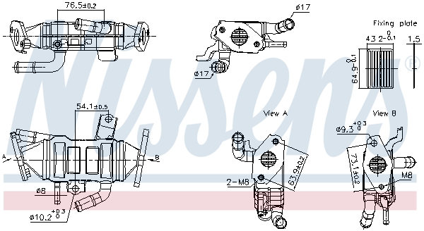 NISSENS Kühler, Abgasrückführung 989488 für TOYOTA