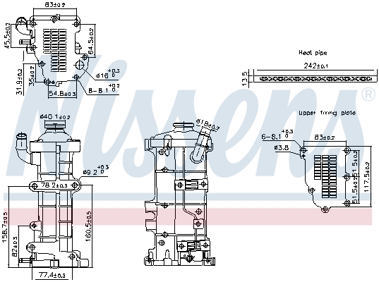 NISSENS Kühler, Abgasrückführung 989503 für Iveco