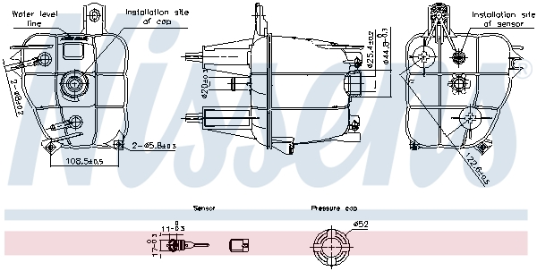 NISSENS Ausgleichsbehälter, Kühlmittel 996241 für Peugeot