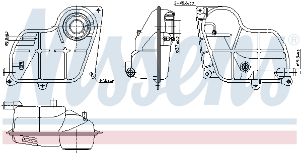 NISSENS Ausgleichsbehälter, Kühlmittel 996299 für Audi