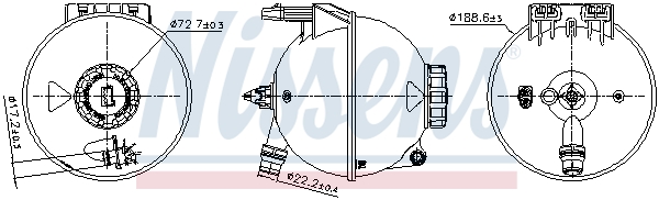 NISSENS Ausgleichsbehälter, Kühlmittel 996309 für Mercedes
