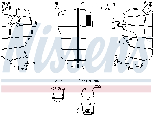 NISSENS Ausgleichsbehälter, Kühlmittel 996338 für Ford