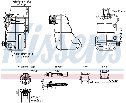 NISSENS Ausgleichsbehälter, Kühlmittel 996344 für BMW