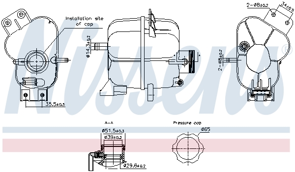NISSENS Ausgleichsbehälter, Kühlmittel 996343 für CHEVROLET