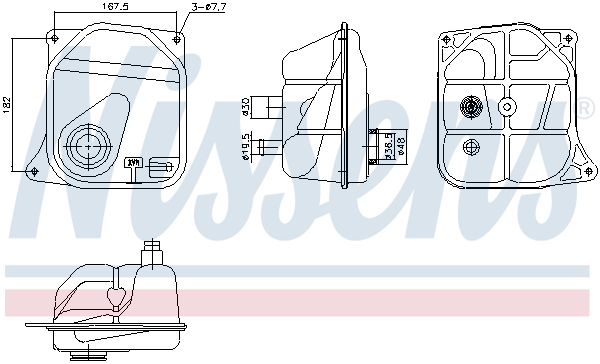 NISSENS Ausgleichsbehälter, Kühlmittel 996362 für Audi