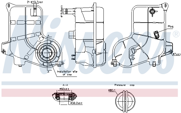 NISSENS Ausgleichsbehälter, Kühlmittel 996363 für VW