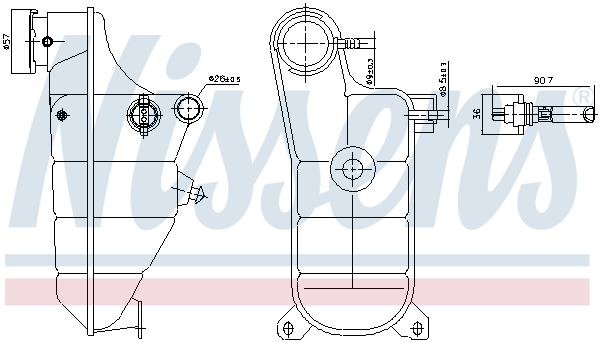NISSENS Ausgleichsbehälter, Kühlmittel 996364 für Mercedes