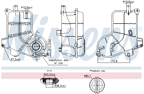 NISSENS Ausgleichsbehälter, Kühlmittel 996368 für VW