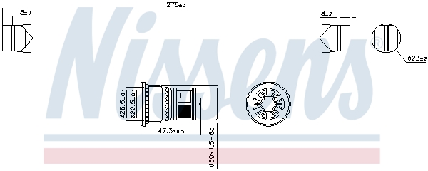 NISSENS Trockner, Klimaanlage 95571 für LINCOLN