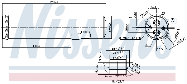 NISSENS Trockner, Klimaanlage 95601 für KIA