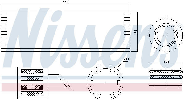 NISSENS Trockner, Klimaanlage 95515 für VW