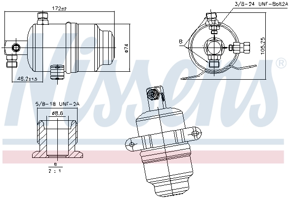 NISSENS Trockner, Klimaanlage 95763 für Mercedes