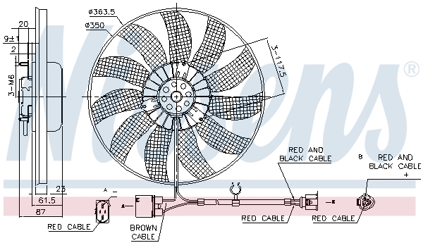 NISSENS Lüfter, Motorkühlung 85763 für VW