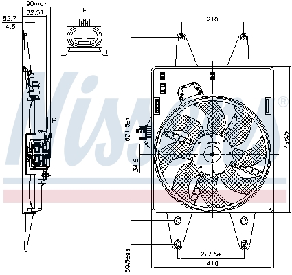 NISSENS Lüfter, Motorkühlung 85126 für Fiat