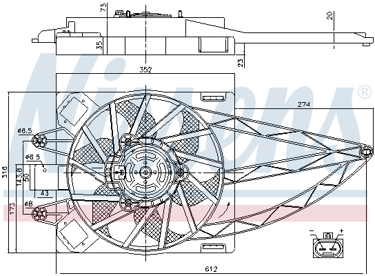 NISSENS Lüfter, Motorkühlung 85150 für Fiat