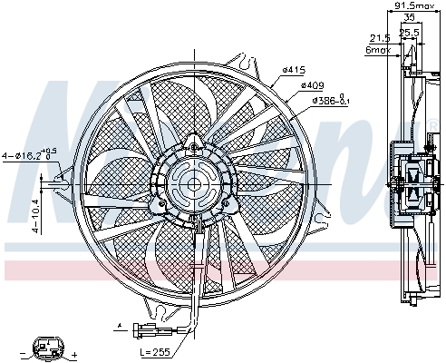 NISSENS Lüfter, Motorkühlung 85605 für Peugeot