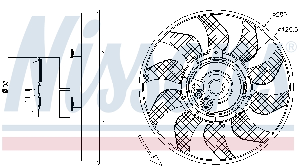 NISSENS Lüfter, Motorkühlung 85619 für VW