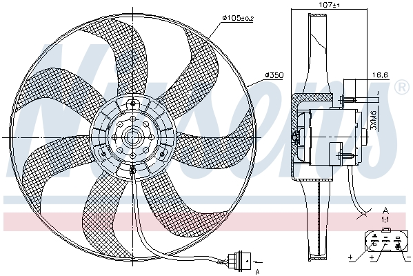 NISSENS Lüfter, Motorkühlung 85725 für VW