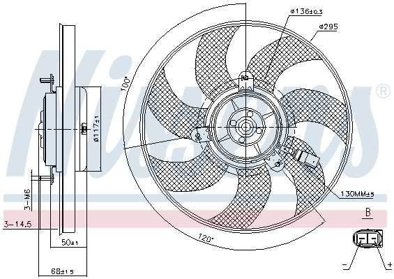 NISSENS Lüfter, Motorkühlung 85733 für VW