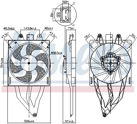 NISSENS Lüfter, Motorkühlung 850066 für Fiat