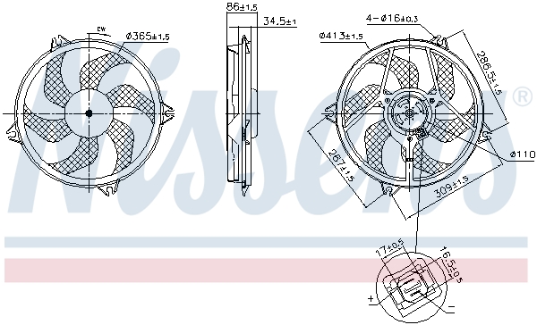 NISSENS Lüfter, Motorkühlung 850093 für Peugeot