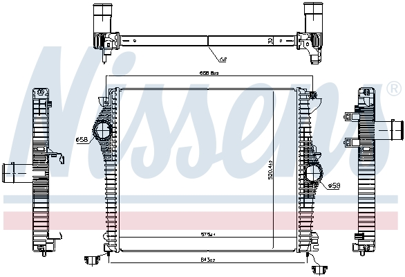 Für NISSENS NIS 961532 Charge Air Cooler NIS 961532 Supply air cooler fits: ALF - Bild 6
