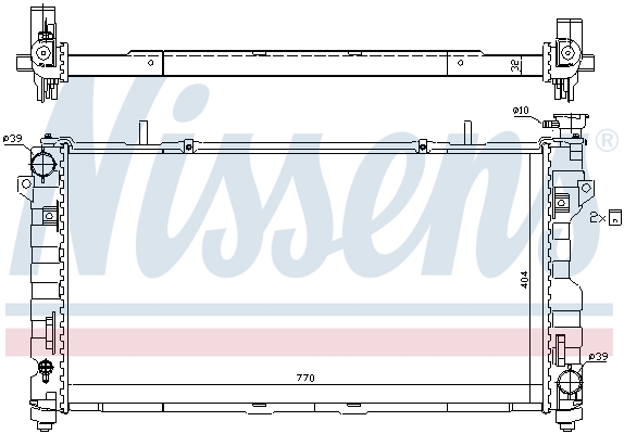 Wasserkühler Kühlrippen gelötet 61025 NISSENS für CHRYSLER DODGE - Bild 6