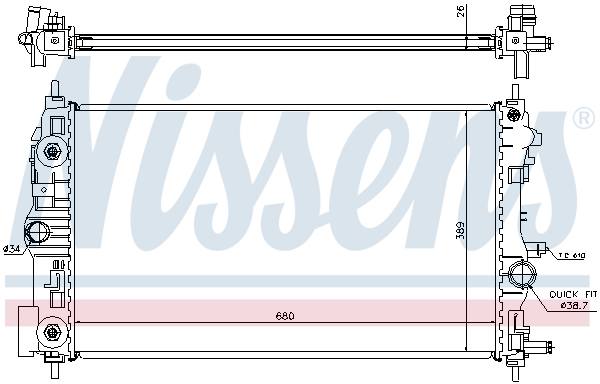 Für NISSENS 630724 Radiator, engine cooling - Bild 7
