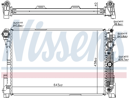 NISSENS Kühler, Motorkühlung 67162 für Mercedes - Bild 7