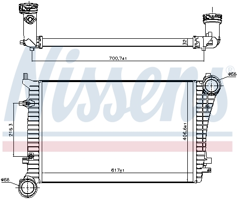 Nissens 96619 Ladeluftkühler LLK Turbokühler Kühler - Bild 5