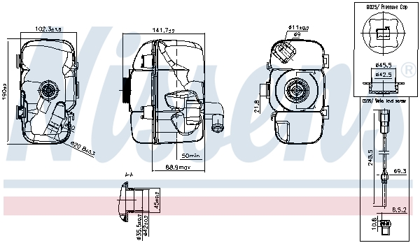 NISSENS Ausgleichsbehälter, Kühlmittel 996177 für Volvo