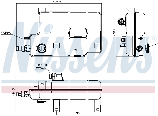 NISSENS Ausgleichsbehälter, Kühlmittel 996260 für Iveco