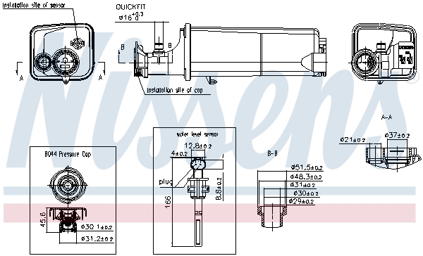 NISSENS Ausgleichsbehälter, Kühlmittel 996261 für BMW