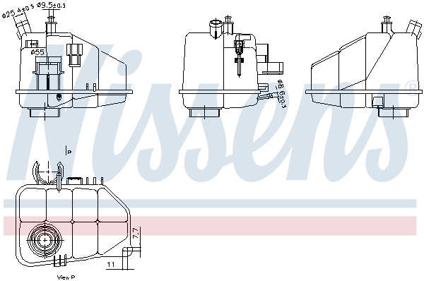 NISSENS Ausgleichsbehälter, Kühlmittel 996264 für Mercedes
