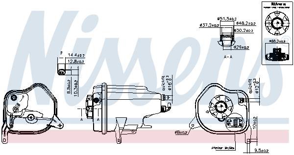 NISSENS Ausgleichsbehälter, Kühlmittel 996269 für BMW (BRILLIANCE)