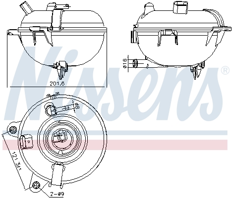 NISSENS Ausgleichsbehälter, Kühlmittel 996130 für TALBOT Audi