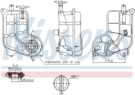 NISSENS Ausgleichsbehälter, Kühlmittel 996287 für VW
