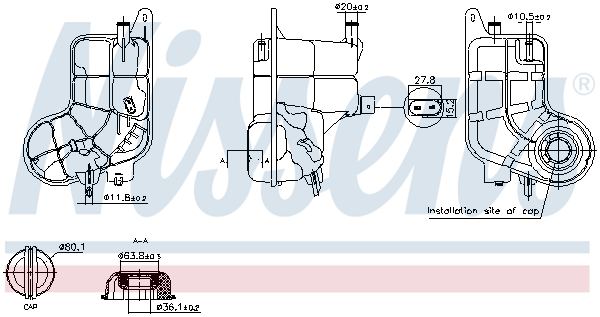 NISSENS Ausgleichsbehälter, Kühlmittel 996288 für VW