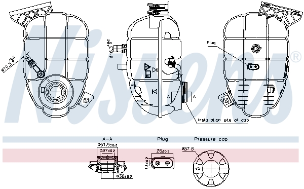 NISSENS Ausgleichsbehälter, Kühlmittel 996325 für BMW