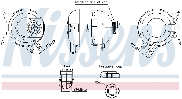 NISSENS Ausgleichsbehälter, Kühlmittel 996293 für RENAULT