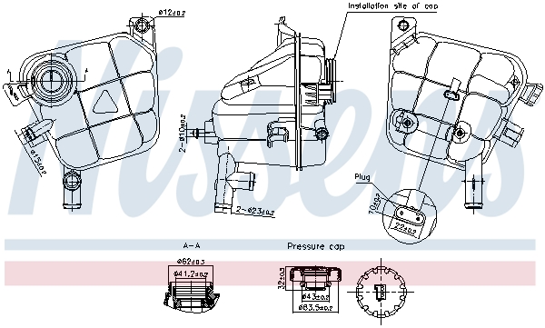 NISSENS Ausgleichsbehälter, Kühlmittel 996207 für Mercedes
