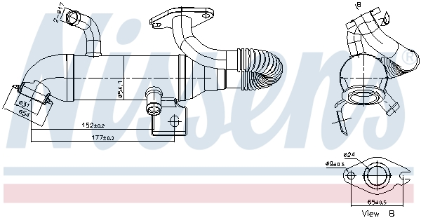 NISSENS Kühler, Abgasrückführung 989408 für Ford
