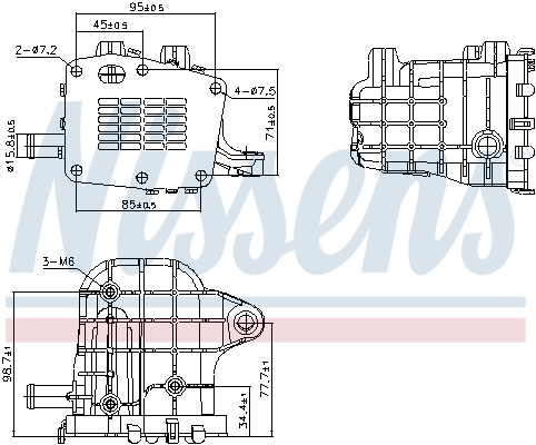 NISSENS Kühler, Abgasrückführung 989481 für Ford Opel Vaughall DS